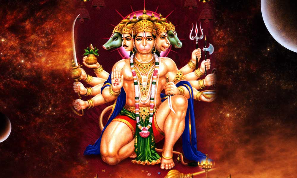 Hindu-God-Panchmukhi-Hanuman