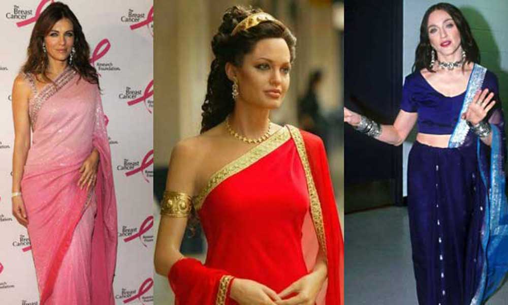 हॉलीवुड एक्ट्रेसेस साड़ी में