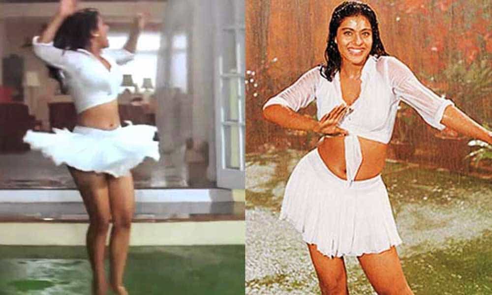 काजोल की छोटी स्कर्ट