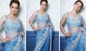 कंगना के साड़ी लुक