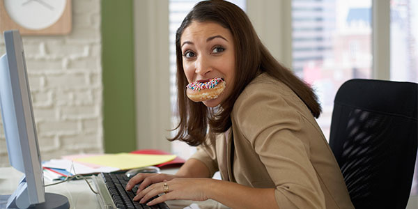 Eating Lunch At The Desk