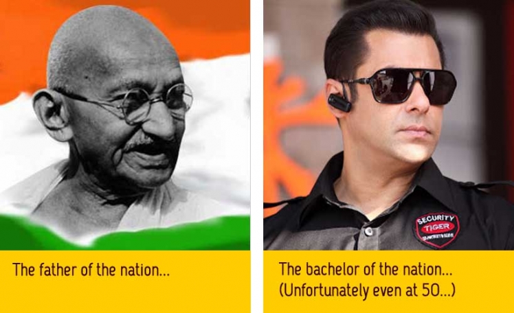 Mahatma Gandhi and Salman Khan Strking Similarities