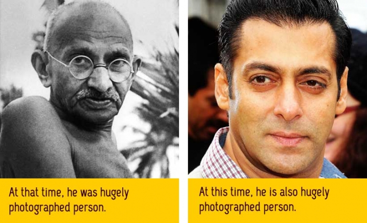 Mahatma Gandhi and Salman Khan Strking Similarities