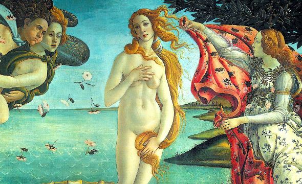 Florence_Uffizi_Birth_of_Venus_cropped_via_Wikimedia