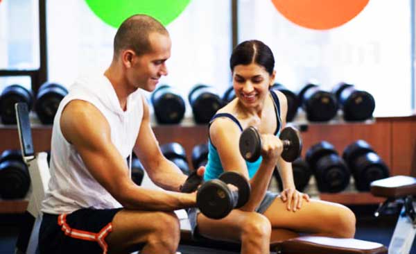 romantic couple exercise