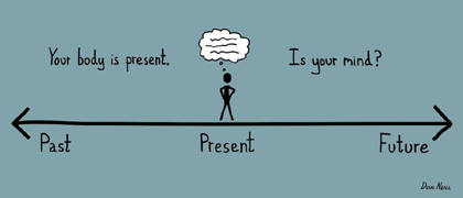 There is no present; just the near future and recent past