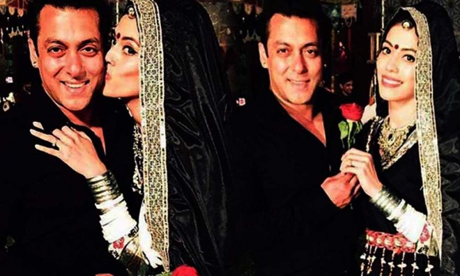 Salman khan with his fan lady love on valentine's day