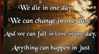 We Are Born In One Day…