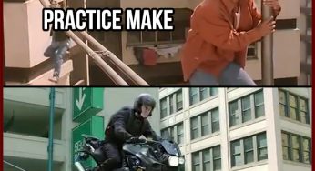 Perfect example of practice makes men perfect…