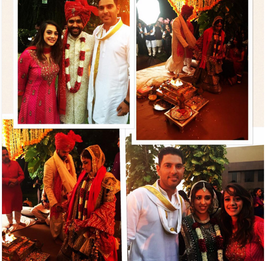 yuvraj-hazel-rohit-sharma-wedding