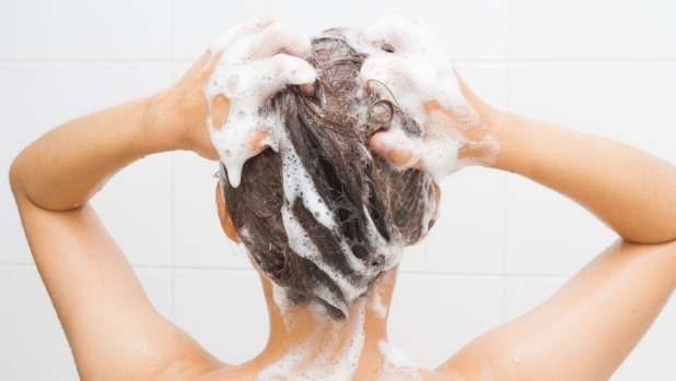 washing hair
