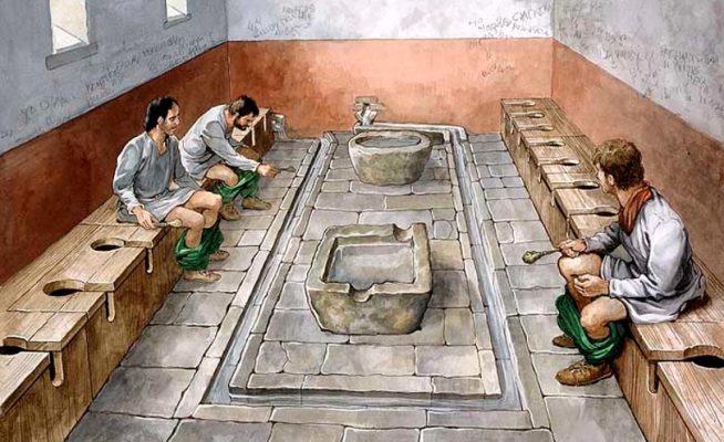 History behind Romans using urine