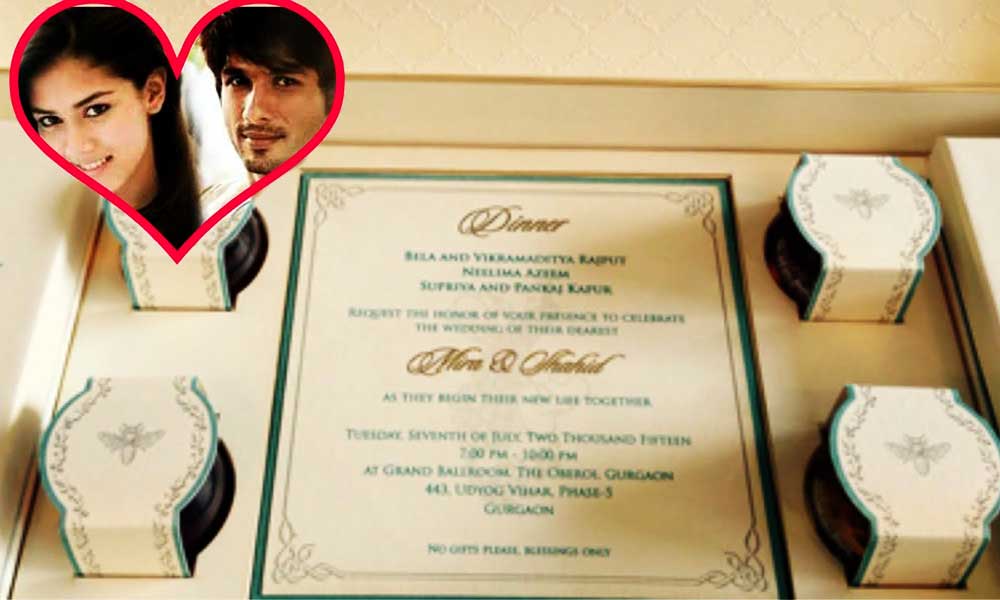 Wedding Cards Of Bollywood