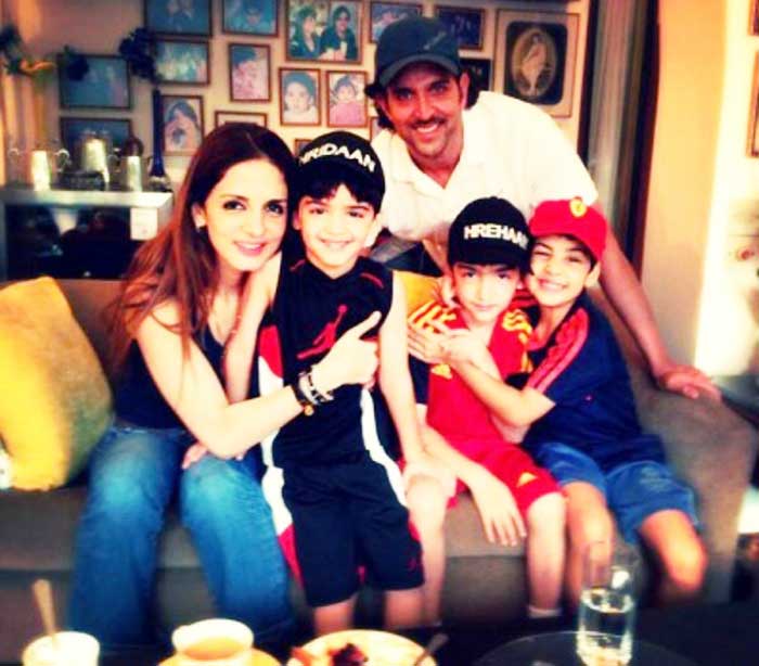 Hrithik Roshan with his sons