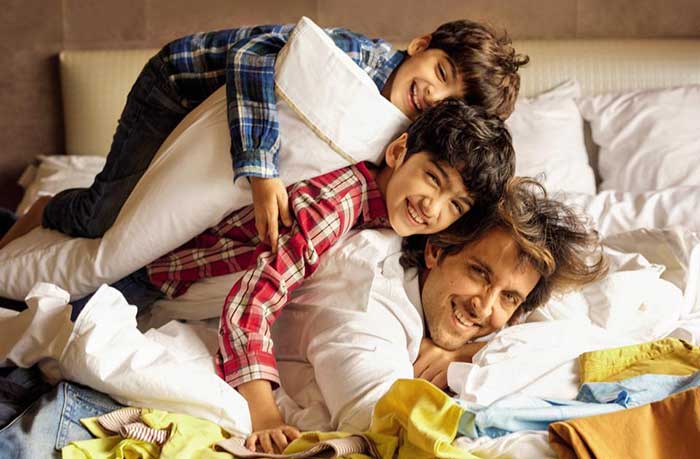 Hrithik Roshan with his sons