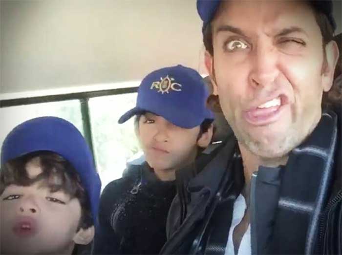 Hrithik Roshan with his sons