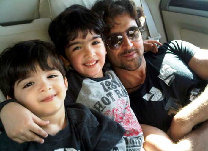 Hrithik Roshan with his sons