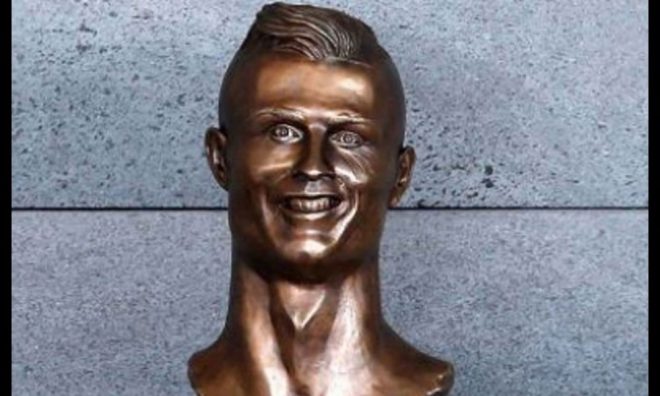 Weird Statue Of Ronaldo