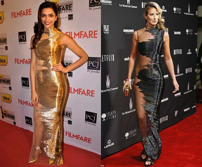 Deepika copying hollywood dresses