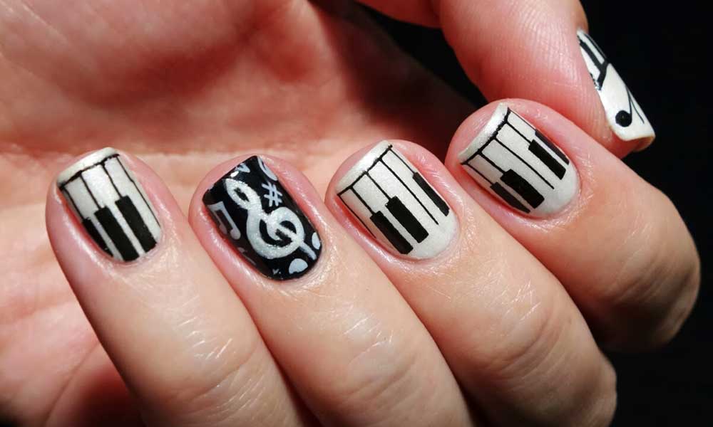 30 Stylish Black  White Nail Art Designs  For Creative Juice