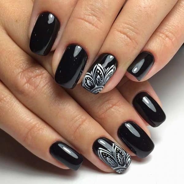 Black And White Nail Art Designs