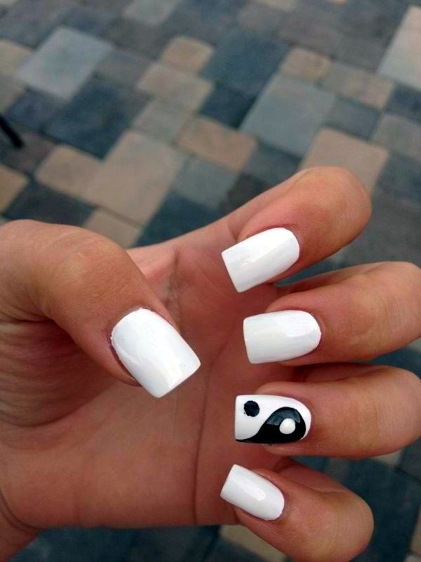 Black And White Nail Art Designs