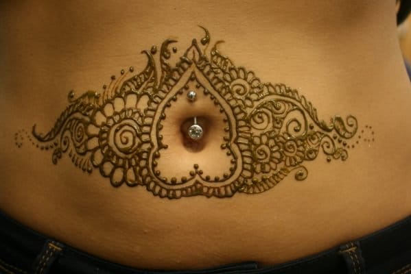 Belly Mehendi Designs