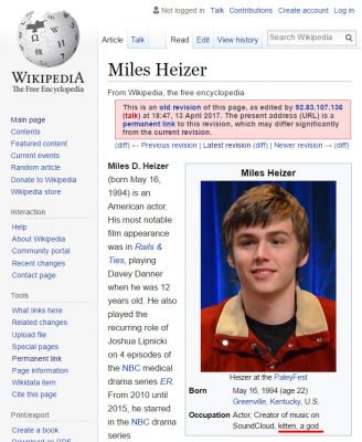 Funny Wikipedia Edits