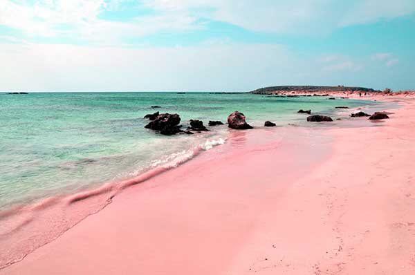 pink beaches