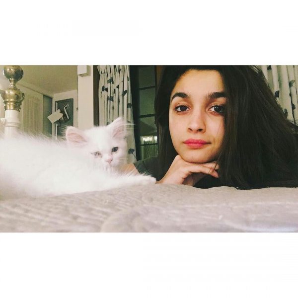 Alia Bhatt With Her Cat