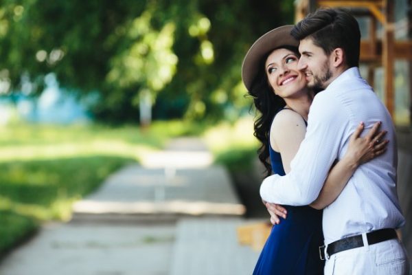 Girl shows off her handsome boyfriend