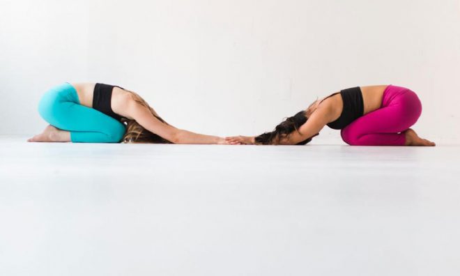 Couple yoga poses