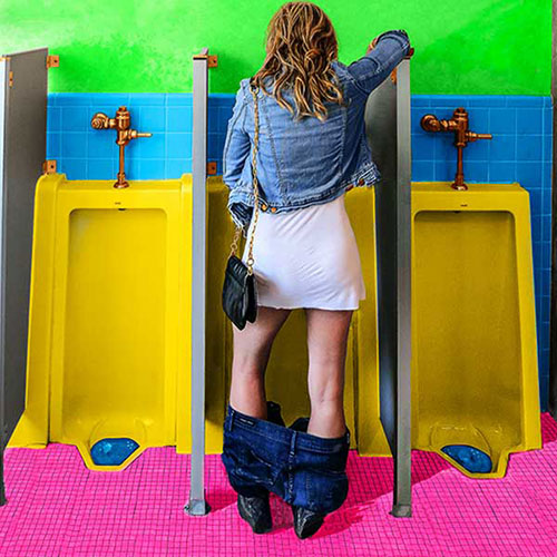 Woman can pee while standing