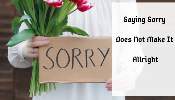 saying sorry