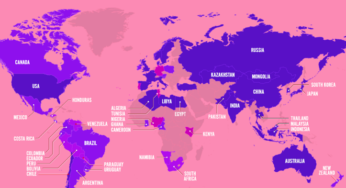 The Leading countries using the online dating applications