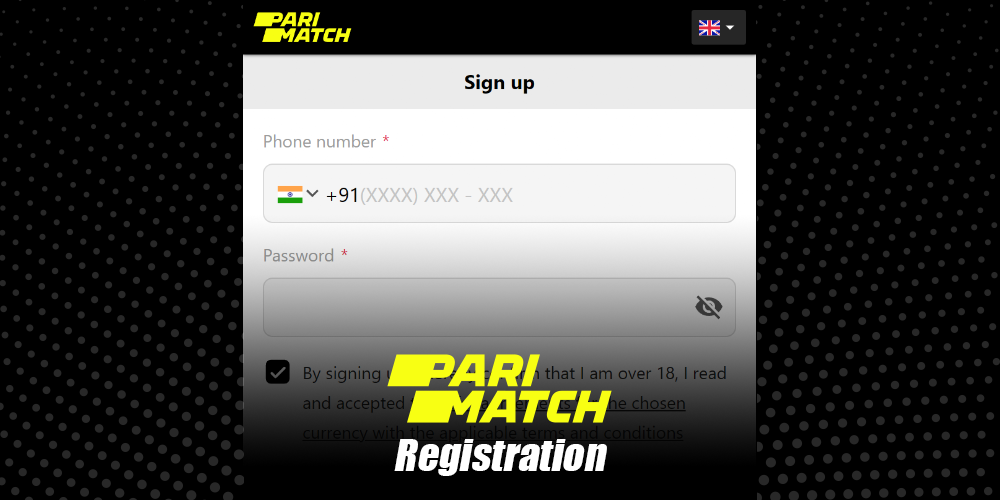 register via Parimatch app