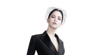 Jennifer Lawrence goes barefaced for Miss Dior