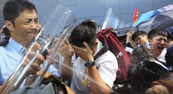 Hong Kong: Pepper Spray On Peaceful Protesters
